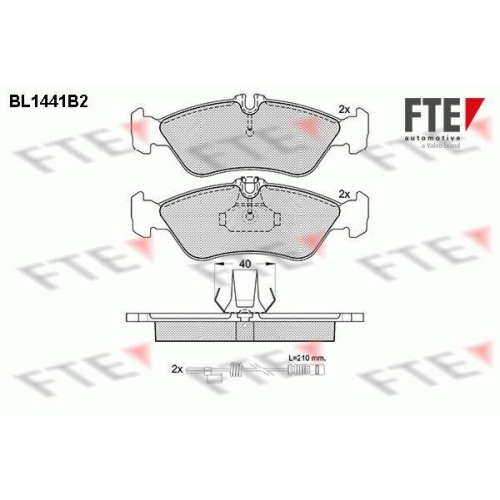 FTE Bremsbelagsatz, Scheibenbremse