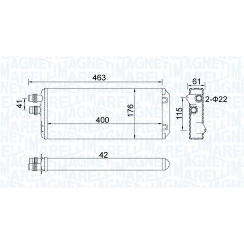 MAGNETI MARELLI W&auml;rmetauscher, Innenraumheizung 350218325000