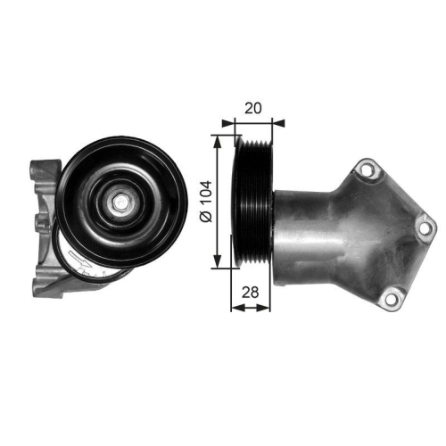 GATES Riemenspanner, Keilrippenriemen DriveAlign&trade; T38202