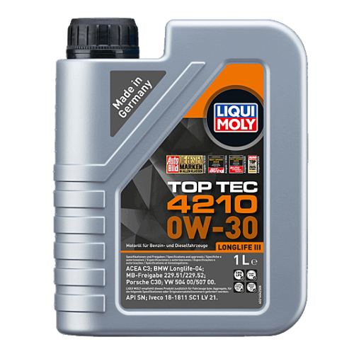 Liqui Moly Top Tec 4210 Motor&ouml;l 0W-30 1-Liter VW 504 00 / 507 00 / C30 - 21604