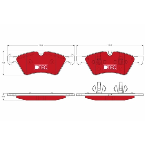 TRW Bremsbelagsatz, Scheibenbremse DTEC COTEC GDB1642DTE