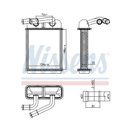 NISSENS Wärmetauscher, Innenraumheizung 707313