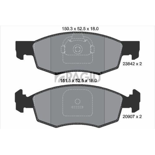 PAGID Bremsbelagsatz, Scheibenbremse T1345N