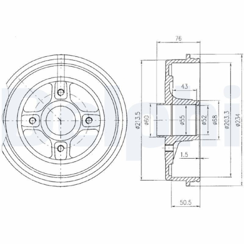 DELPHI Bremstrommel BF423