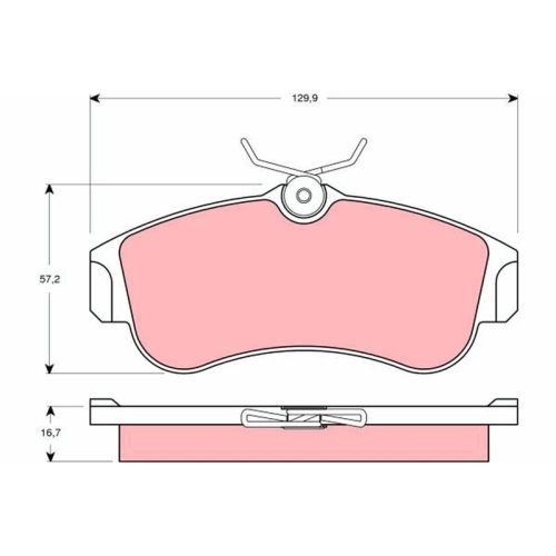 TRW Bremsbelagsatz, Scheibenbremse GDB3271