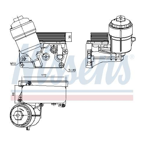 NISSENS Ölkühler, Motoröl 91310