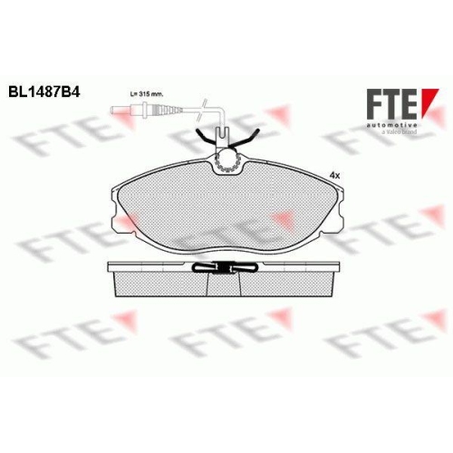 FTE Bremsbelagsatz, Scheibenbremse