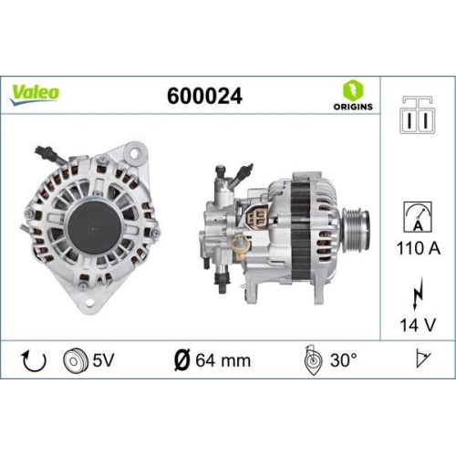 VALEO Generator VALEO ORIGINS - NEW O.E. TECHNOLOGIE 600024