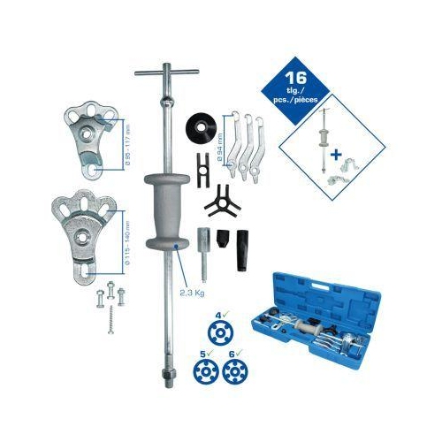 Radnaben-Abzieher mit Gleithammer, geschmiedet, 16-tlg KS TOOLS BT671350