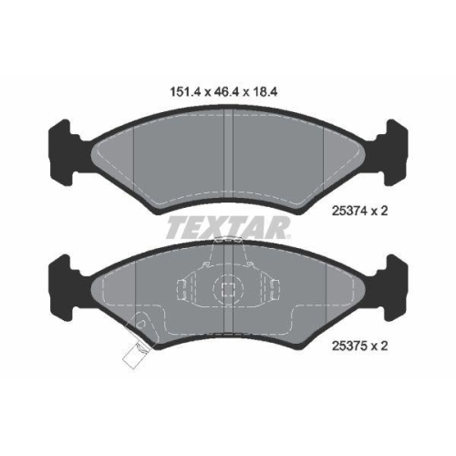 TEXTAR Bremsbelagsatz, Scheibenbremse 2537401
