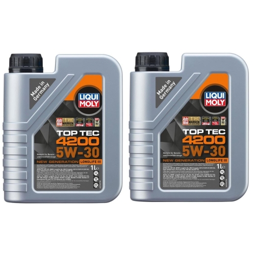Liqui Moly Top Tec 4200 Motoröl 5W-30 New Generation 2-Liter 504.00 507.00 3706