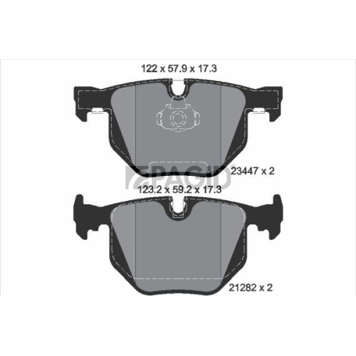 PAGID Bremsbelagsatz, Scheibenbremse T1237N