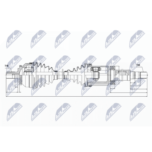 NTY Antriebswelle NPW-VV-029