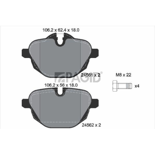 PAGID Bremsbelagsatz, Scheibenbremse T1769N