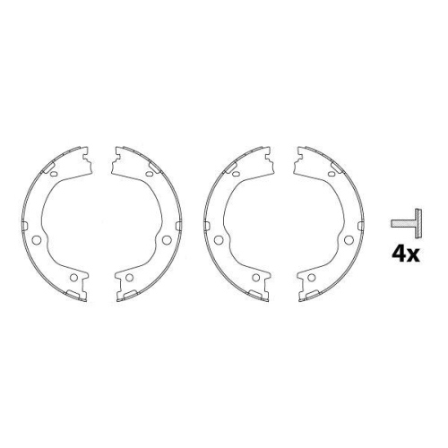 TRW Bremsbackensatz, Feststellbremse GS8860