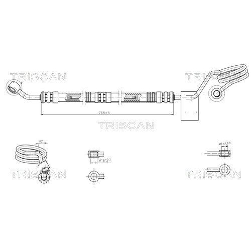 TRISCAN Hydraulikschlauch, Lenkung 8516 29031