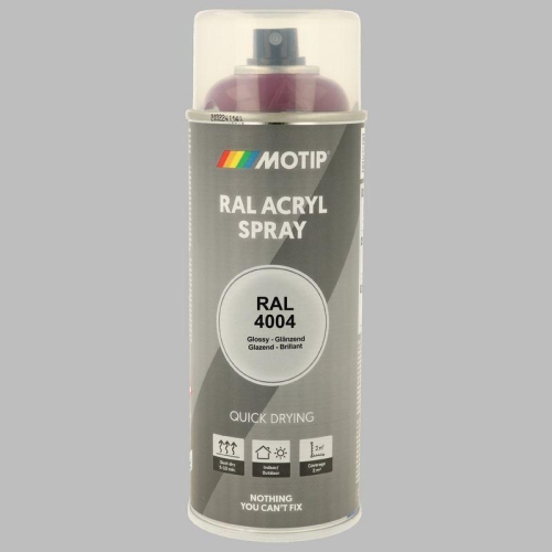 Lackspray Farbe schnell trocknend RAL 4004 bord.violett hochglanz 400ml 07122