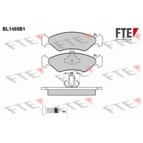 FTE Bremsbelagsatz, Scheibenbremse 9011032