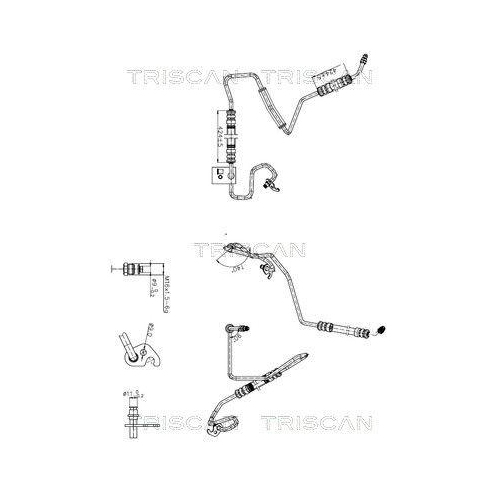 TRISCAN Hydraulikschlauch, Lenkung 8516 16044