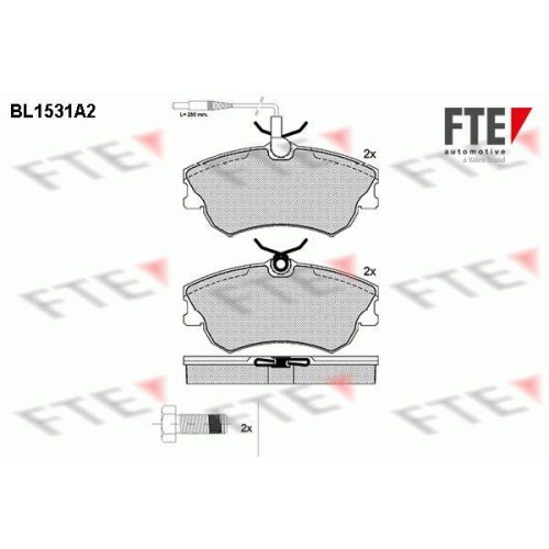 FTE Bremsbelagsatz, Scheibenbremse