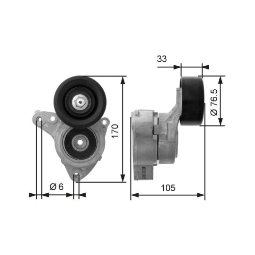 GATES Riemenspanner, Keilrippenriemen DriveAlign&trade; T38421