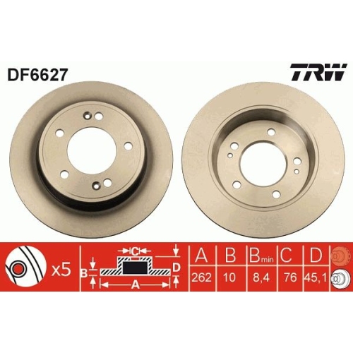 TRW Bremsscheibe DF6627
