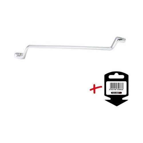CHROMEplus Doppel-Ringschl&uuml;ssel gekr&ouml;pft 16x17mm auf H&auml;nger KS TOOLS 518.0810-E