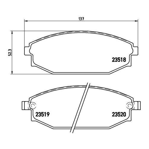 BREMBO Bremsbelagsatz, Scheibenbremse PRIME LINE P 54 027