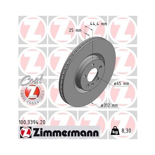 ZIMMERMANN Bremsscheibe COAT Z 100.3394.20