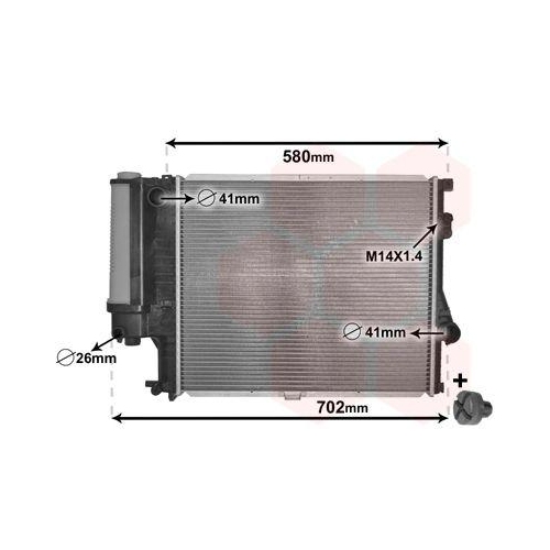 VAN WEZEL Kühler, Motorkühlung *** IR PLUS *** 06002186