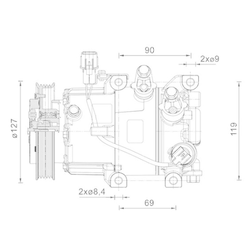 MAHLE Kompressor, Klimaanlage BEHR *** PREMIUM LINE *** ACP 1464 000P