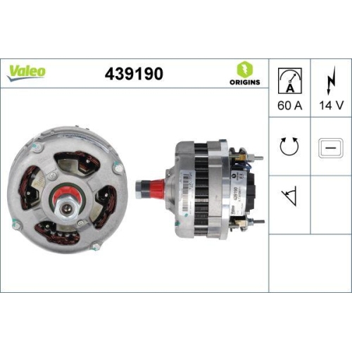 VALEO Generator VALEO ORIGINS - NEW O.E. TECHNOLOGIE 439190