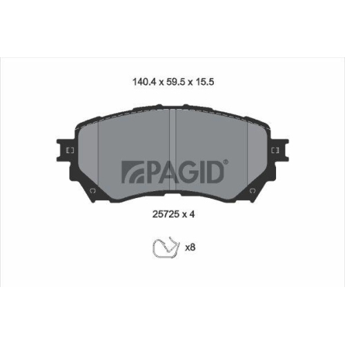 PAGID Bremsbelagsatz, Scheibenbremse T2284N