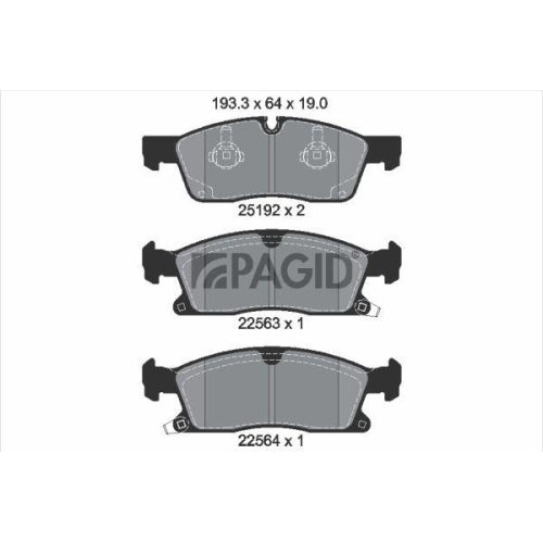 PAGID Bremsbelagsatz, Scheibenbremse T3164N