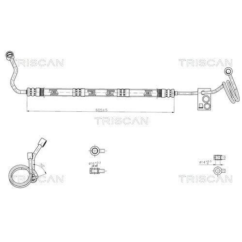 TRISCAN Hydraulikschlauch, Lenkung 8516 29048