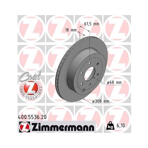 ZIMMERMANN Bremsscheibe COAT Z 400.5536.20