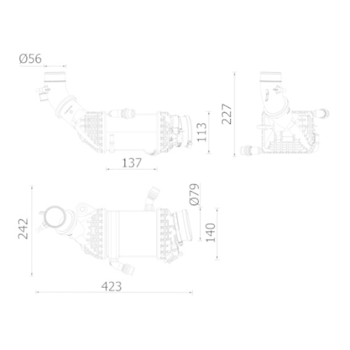 MAHLE Ladeluftkühler BEHR *** PREMIUM LINE *** CI 658 000P