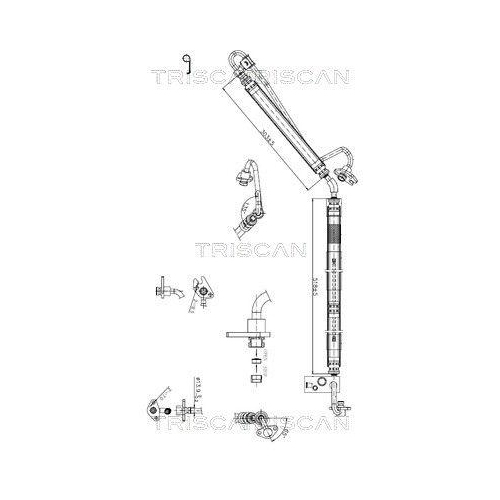 TRISCAN Hydraulikschlauch, Lenkung 8516 29076