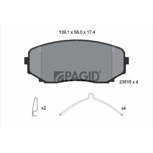 PAGID Bremsbelagsatz, Scheibenbremse T2672N