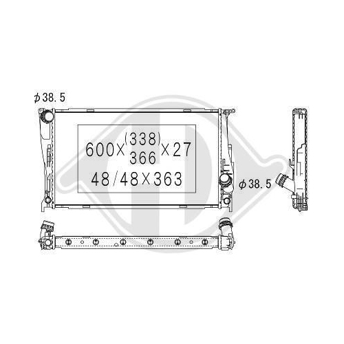 DIEDERICHS Kühler, Motorkühlung DIEDERICHS Climate DCM3850