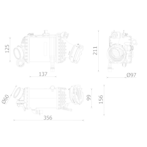 MAHLE Ladeluftkühler BEHR *** PREMIUM LINE *** CI 659 000P