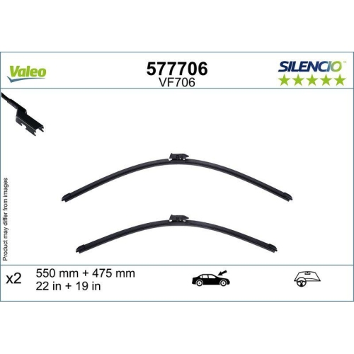 VALEO Wischblatt SILENCIO FLAT BLADE SET 577706