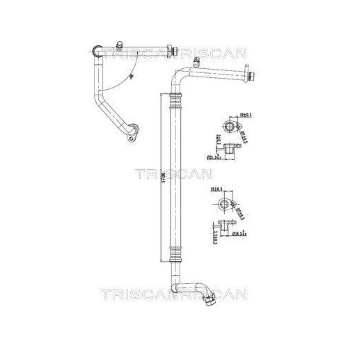 TRISCAN Hochdruck-/Niederdruckleitung, Klimaanlage 9010 10026