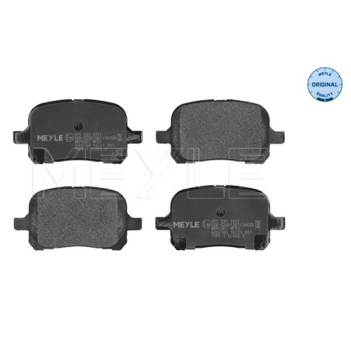 MEYLE Bremsbelagsatz, Scheibenbremse MEYLE-ORIGINAL: True to OE. 025 235 1317