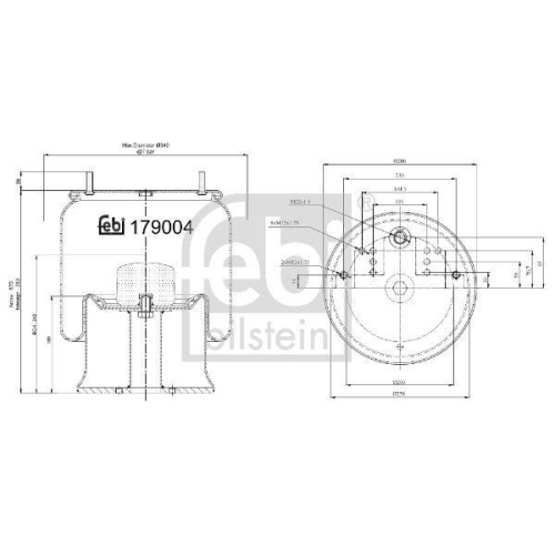 FEBI BILSTEIN Federbalg, Luftfederung 179004