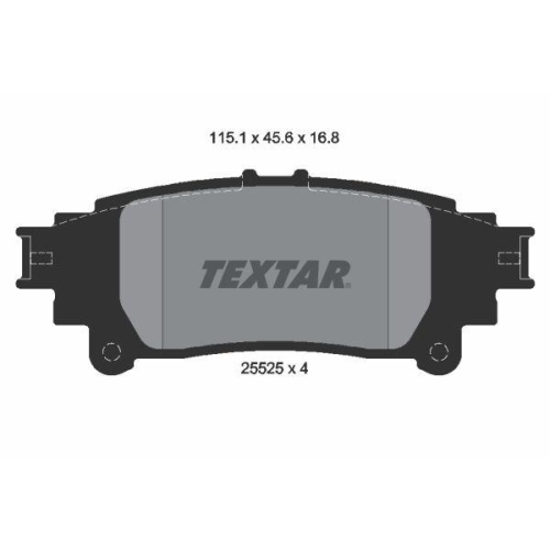 TEXTAR Bremsbelagsatz, Scheibenbremse 2552501