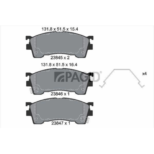PAGID Bremsbelagsatz, Scheibenbremse T1557N