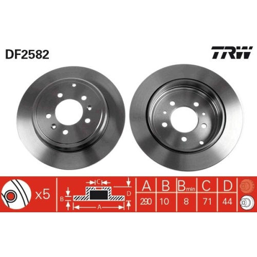 TRW Bremsscheibe DF2582