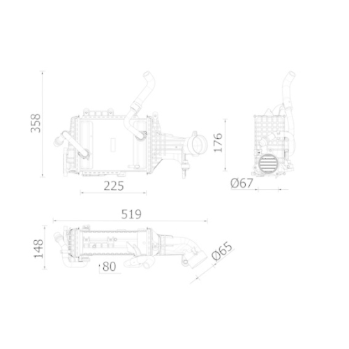 MAHLE Ladeluftkühler BEHR *** PREMIUM LINE *** CI 665 000P