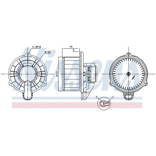 NISSENS Innenraumgebl&auml;se 87569